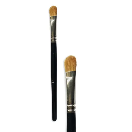 Brocha Make Up Supplies N18 Negro Cabello Natural
