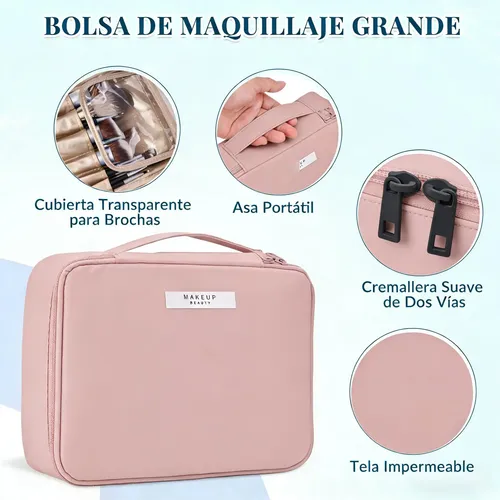 2 Neceser Cosmetiquera De Viaje Multicapa De Gran Capacidad