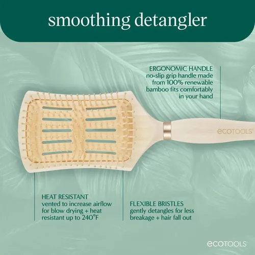 Cepillo Suavizante Ecotools Para Cabello Húmedo Y Seco, 1 Un