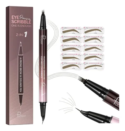 Lápiz Para Cejas Y Delineador Pudaier 2-en-1, Trufa