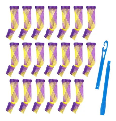 20 Rulos Espiral Sin Calor, Herramienta Para Rizar El Cabell