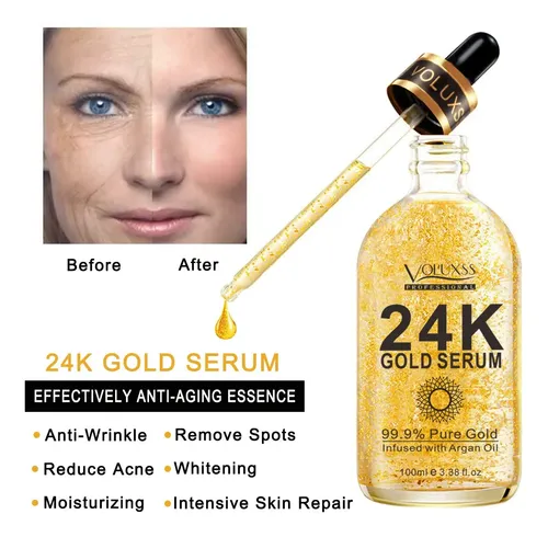 Serum Voluxss De Oro De 24 Quilates Para Rostro Con Vitamina