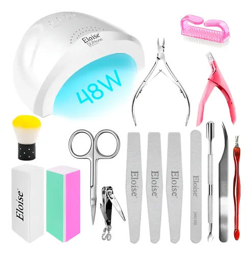 Kit Uñas Manicura Semipermanente Completo Cabina Profesional