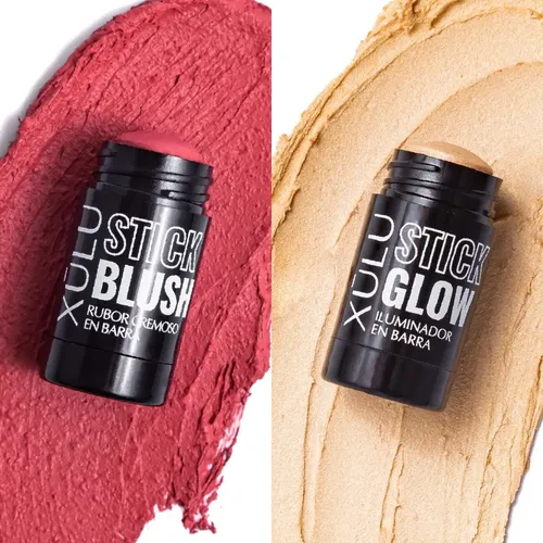 Set Stick Blush Glow: Rubor + Iluminador En Barra Xulu Tono Del Maquillaje Rosy Y Daylight