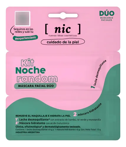 Nic Kit De Noche Random Mascara Facial Duo Hidratante 12gr