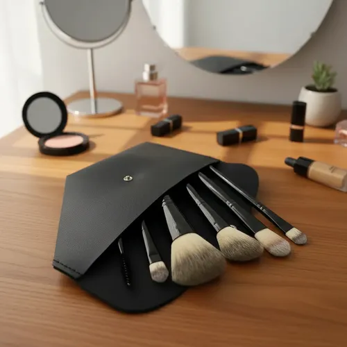 Set X6 Pinceles Brochas Kabuki Con Estuche Classic Base Ojos