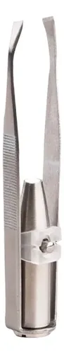 Pinza Depilar Cejas Acero Inoxidable Con Luz Led
