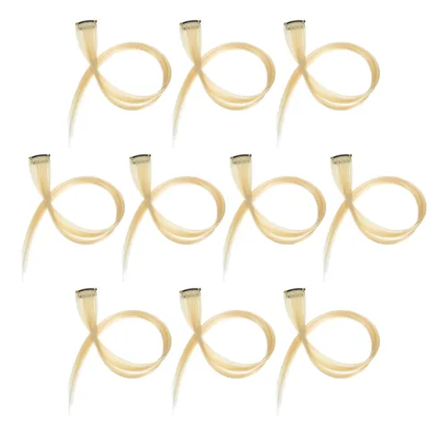 10 Piezas De Extensiones De Cabello Clip-in, Mechones Largos