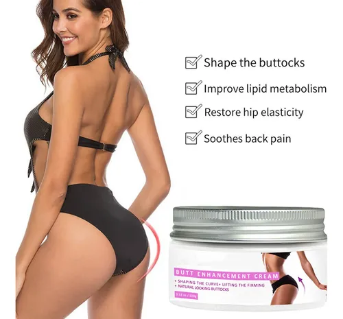 Crema Reafirmante Para Agrandar Glúteos Hip Up, 100 G Sin Fragancia
