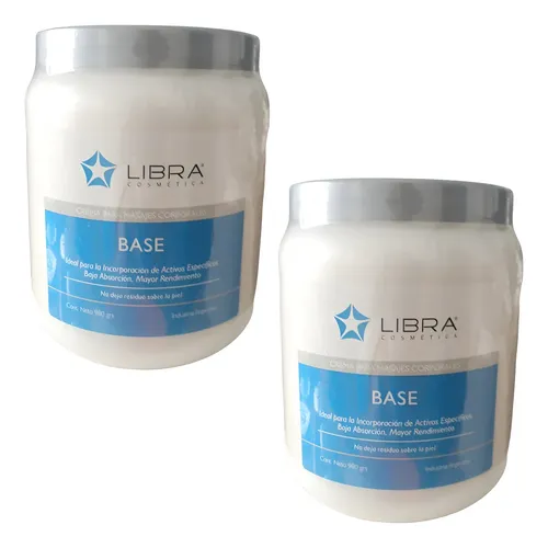 2 Crema Base Para Masajes 980gr. – Libra Cosmetica Fragancia Suave