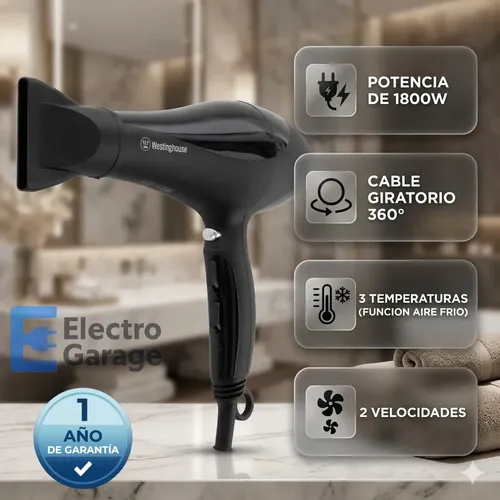 Secador De Pelo Westinghouse Whhd1800 1800w 2 Temperaturas