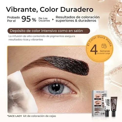 #asace Lady Tinte Gel Para Cejas Resistente Al Agua 30ml Mar