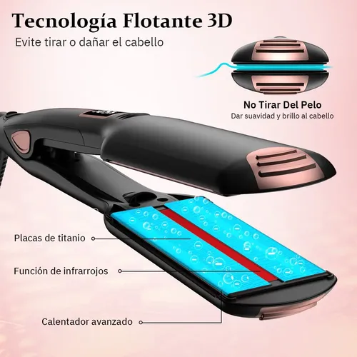 Plancha De Cabello Infrarrojos Profesional Alaciadora C/ Lcd