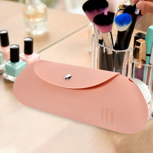 Bolso De Maquillaje Anticaída Con Soporte Facial De Silicona