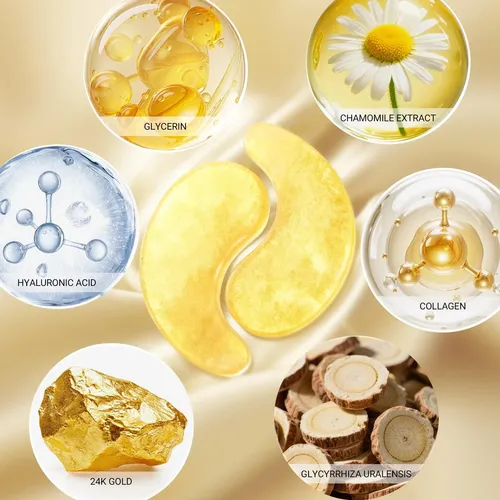 Parches De Oro Para Ojos Ojeras Mascarilla 60 Pares 0739256490180