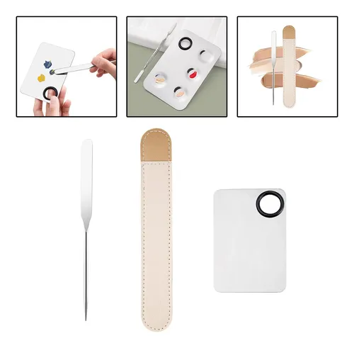 Espátula Para Mezclar Cosméticos Y Paleta De Maquillaje, H