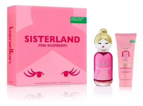 Eau de toilette Benetton United Colors Of Benetton Sisterland Pink Raspberry 80 ml + Crema corporal 75 ml