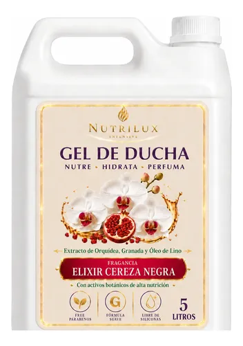 Gel Ducha Jabon Nutrilux Con Orquideas S/ Parabeno 5 Litros