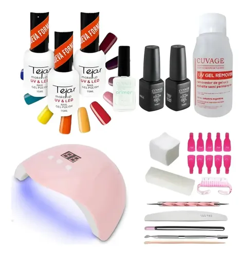 Kit Esmalte Semipermanente Tejar Con Cabina Y Kit Removedor
