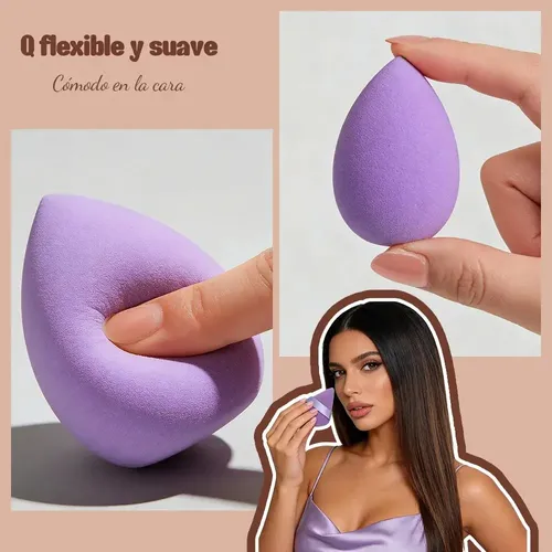 Kit 14 Esponjas Maquillaje  Suave Multiforma Sin Látex