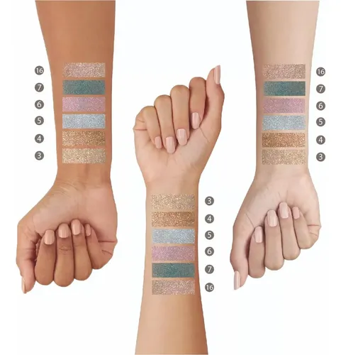 Sombra de Ojos Xúlu Cosméticos Ultrashine en Polvo, Tono Silver