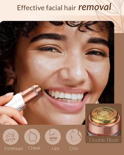 Eliminador De Vello Facial Bissuuy Para Mujer, Afeitadora Re