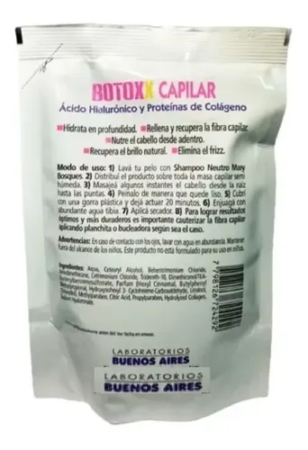Botoxx Capilar Reestructurante Rejuvenece Mary Bosques 250g
