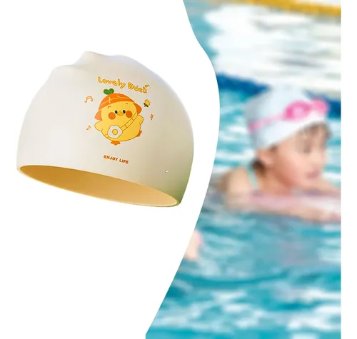 Gorro De Baño Para Niños, Gorro De Ducha Ligero, Amarillo