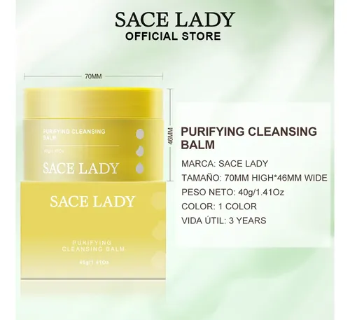 Sace Lady Bálsamo Limpiador Purificante 40 G Hidrata Humecta