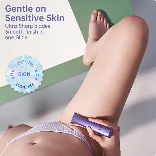 Maquinilla De Afeitar Eléctrica Impermeable Breezenu Bikini  Púrpura