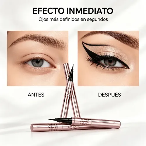 Delineador De Ojos Waterproof Larga Duración Negro