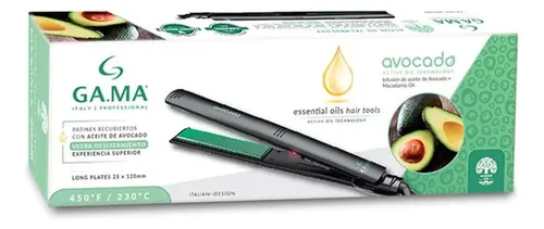 Planchita de pelo GA.MA Italy Elegance Avocado Active Oil negra