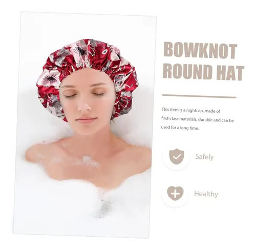 Gorro De Dormir De Satén Para Noche, Ducha, Cabello Y Baño