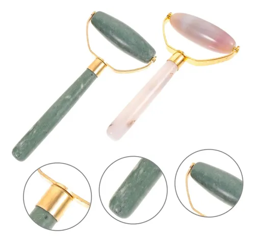 Rodillos De Jade Portátiles Para Masaje Y Cuidado Facial