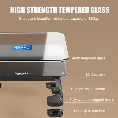 Báscula Inteligente Vanwoke 26×26cm Digital Para Baño