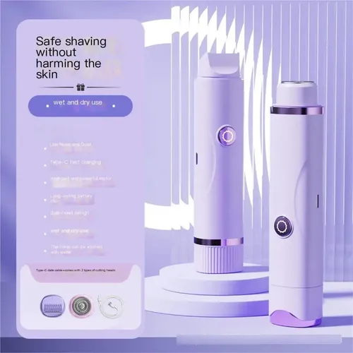 Afeitadora Eléctrica Doble Cabeza Depiladora Corporal Mujer