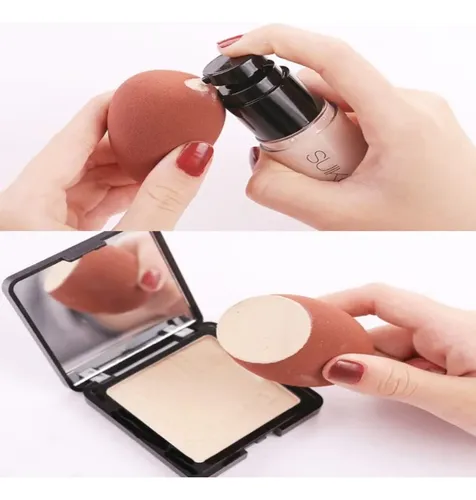 Alta Calidad Esponja Maquillaje Gota Corte Oblicuo X4