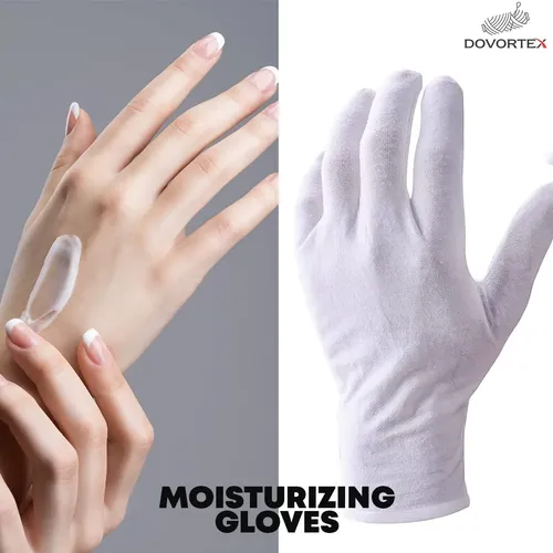 Guantes Algodón Blancos X24 Hidratantes Y Protectores