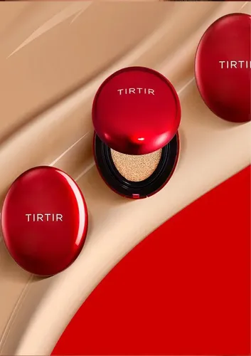 TIRTIR Mascarilla en Almohadilla Tono Rojo – 18g – 23N ARENA – Cobertura, Duración Prolongada y Hidratación