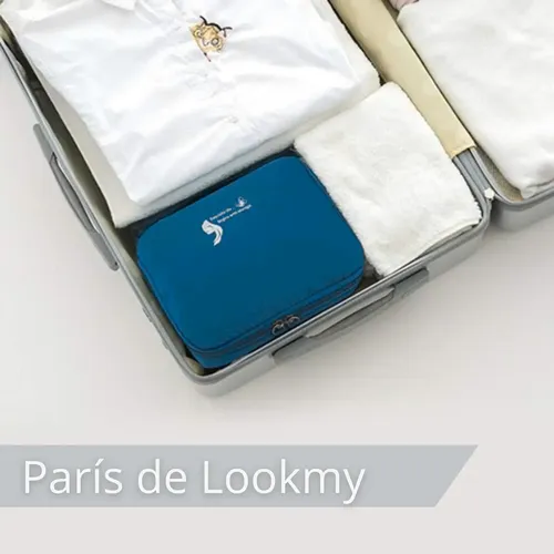 Neceser De Viaje Cosméticos maquillaje con divisiones Lookmy | Organizador maquillaje | Portacosmético Bolso Baño | Necessaire Lavable E Impermeable Para Valija Y Cartera Mujer | Neceser Valija Regalo