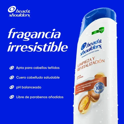 Shampoo Head & Shoulders Limpieza y Revitalización 375 ml