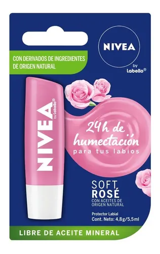 Nivea Protector Labial Hidratante Soft Rose 4,8gr