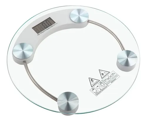 Balanza Digital Baño Personal 180 Kg Vidrio Templado Color Transparente
