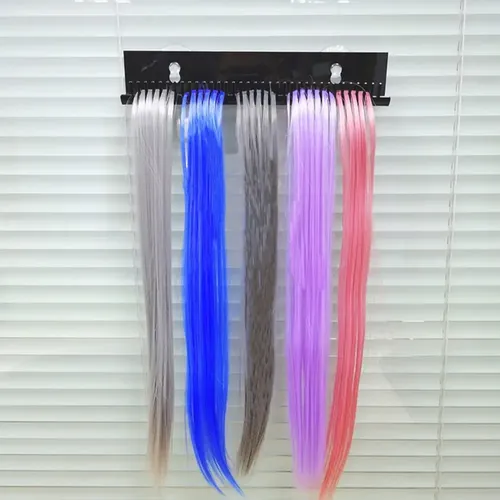 Q Nuevo Estante For Colgar Extensiones De Cabello Negro Q