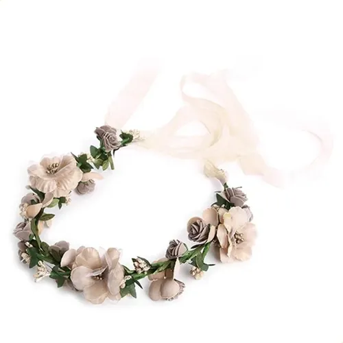 Flower Hair Garland Wedding Bridal Floral Wreath