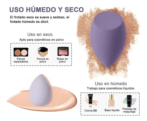 Esponja De Maquillaje Multifuncional 3 En 1, Esponja