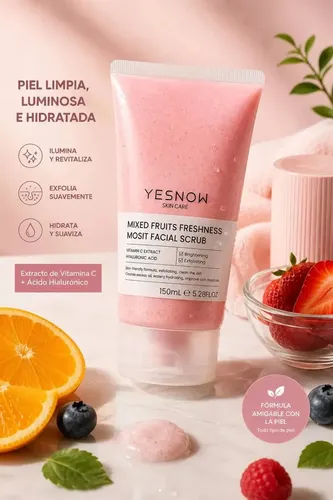 Exfoliante Scrub Facial Vitamina C Hialurónico 150ml Yesnow Normal A Seca Día/noche