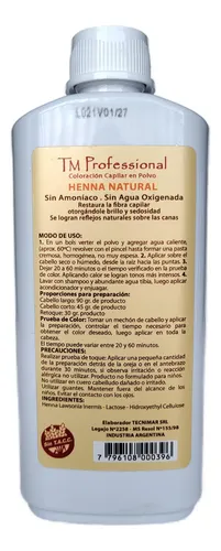 Henna Natural Tm Professional Tintura Capilar En Polvo X90gr
