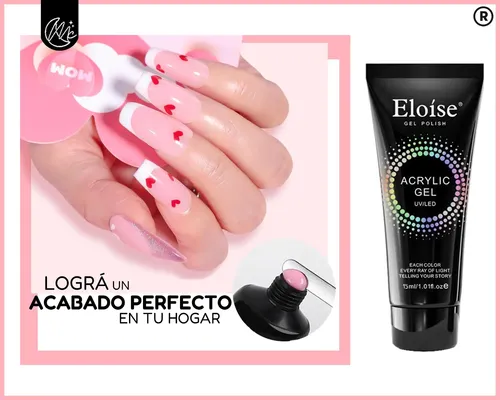 Kit Uñas Esculpidas Polygel Base Top Coat Manicura Uv Semi