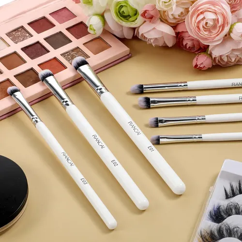 7 Pcs Eye Makeup Brush Set, Portable Small Makeup Brush
